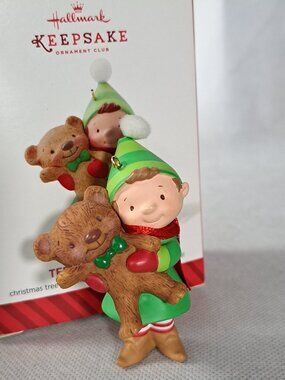 Hallmark 2014 Teddy Bear Maker Keepsake Ornament KOC Exclusive Elf & Bear IOB
